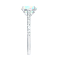 2 Carat Ethiopian Opal Diamond Engagement Ring with Certificate