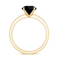2 Carat Lab Grown Black and White Diamond Engagement Ring with Enhancer