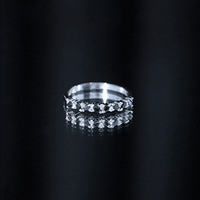 Natural Marquise Black Spinel Diamond Half Eternity Ring