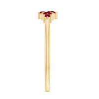 Natural Ruby Cluster Promise Ring for Women