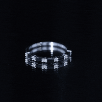 Certified Baguette Lab Grown Black and White Diamond Half Eternity Ring