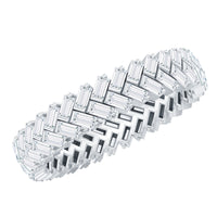 Baguette Cut Moissanite Eternity Band Ring
