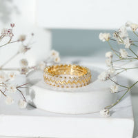 Baguette Cut Moissanite Eternity Band Ring