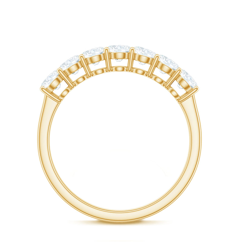 Natural diamond half eternity band ring for women by Rosec Jewels, showcasing sparkling diamonds and elegant design.