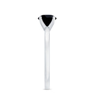 Natural 2 Carat Black Onyx Engagement Ring For Women