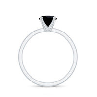 Natural 2 Carat Black Onyx Engagement Ring For Women