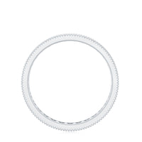 Moissanite Band Ring with Milgrain Detailing