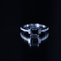 Certified 1 Carat Lab Grown Black and White Diamond Princess Cut Solitaire Engagement Ring