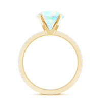 2 Carat Ethiopian Rainbow Opal Diamond Engagement Ring with Certificate