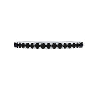 Certified Real Black Spinel Eternity Stackable Ring