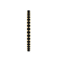 Certified Real Black Spinel Eternity Stackable Ring