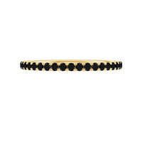 Certified Real Black Spinel Eternity Stackable Ring