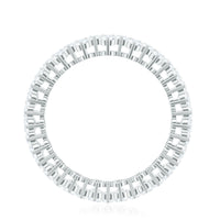 Cluster Wedding Band for Women with Moissanite