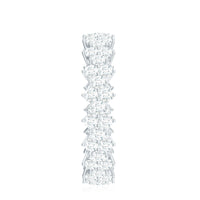 Cluster Wedding Band for Women with Moissanite