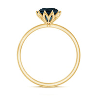 Lotus Basket Set Solitaire London Blue Topaz Engagement Ring