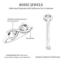 Certified Real Diamond Infinity Promise Ring for Women