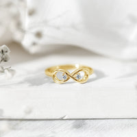 Certified Real Diamond Infinity Promise Ring for Women