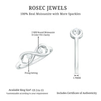 Minimalist Moissanite Infinity Promise Ring