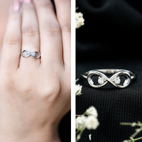Minimalist Moissanite Infinity Promise Ring