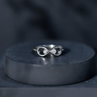 Minimalist Moissanite Infinity Promise Ring