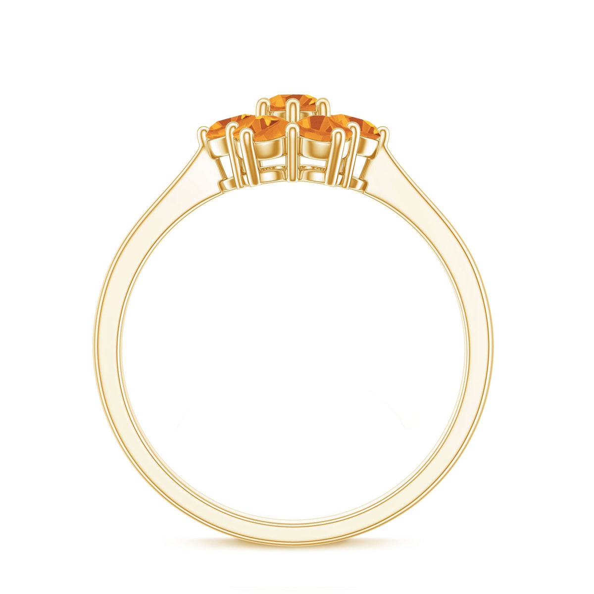Natural citrine floral engagement ring by Rosec Jewels featuring a vibrant citrine gemstone and intricate floral design.