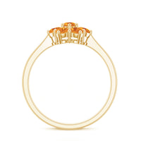 Natural citrine floral engagement ring by Rosec Jewels featuring a vibrant citrine gemstone and intricate floral design.