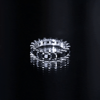 Princess Cut Black Onyx Full Eternity Wedding Band