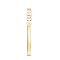 Minimalist Moissanite Half Eternity Stackable Ring