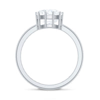 Certified 8mm cushion cut moissanite solitaire engagement ring by Rosec Jewels featuring a sparkling center stone in a classic setting.