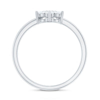 Certified Brilliant Cut Moissanite Flower Engagement Ring