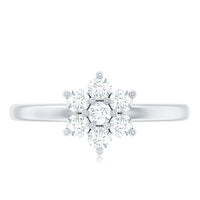 Certified Brilliant Cut Moissanite Flower Engagement Ring