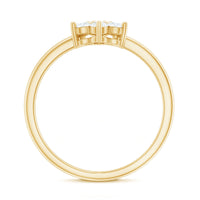 Certified Brilliant Cut Moissanite Flower Engagement Ring