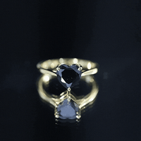 Heart Shaped Created Black Diamond Solitaire Promise Ring