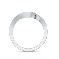 Real Moonstone Bypass Engagement Ring with Diamond