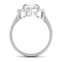 1.25 CT Moonstone Star Shape Engagement Ring with Diamond