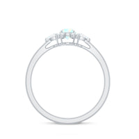 Real Ethiopian Rainbow Opal Diamond Promise Ring with Certificate