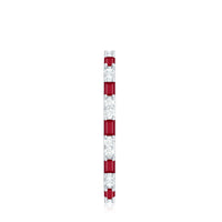 Genuine Baguette Ruby Diamond Eternity Ring for Women