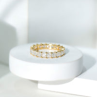 Princess Cut Certified Moissanite Full Eternity Ring
