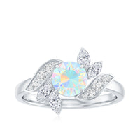 Ethiopian Opal and diamond engagement ring from Rosec Jewels featuring a nature-inspired design and elegant craftsmanship.
