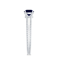 Certified 0.95 Carat Solitaire Blue Sapphire Birthstone Ring for Women