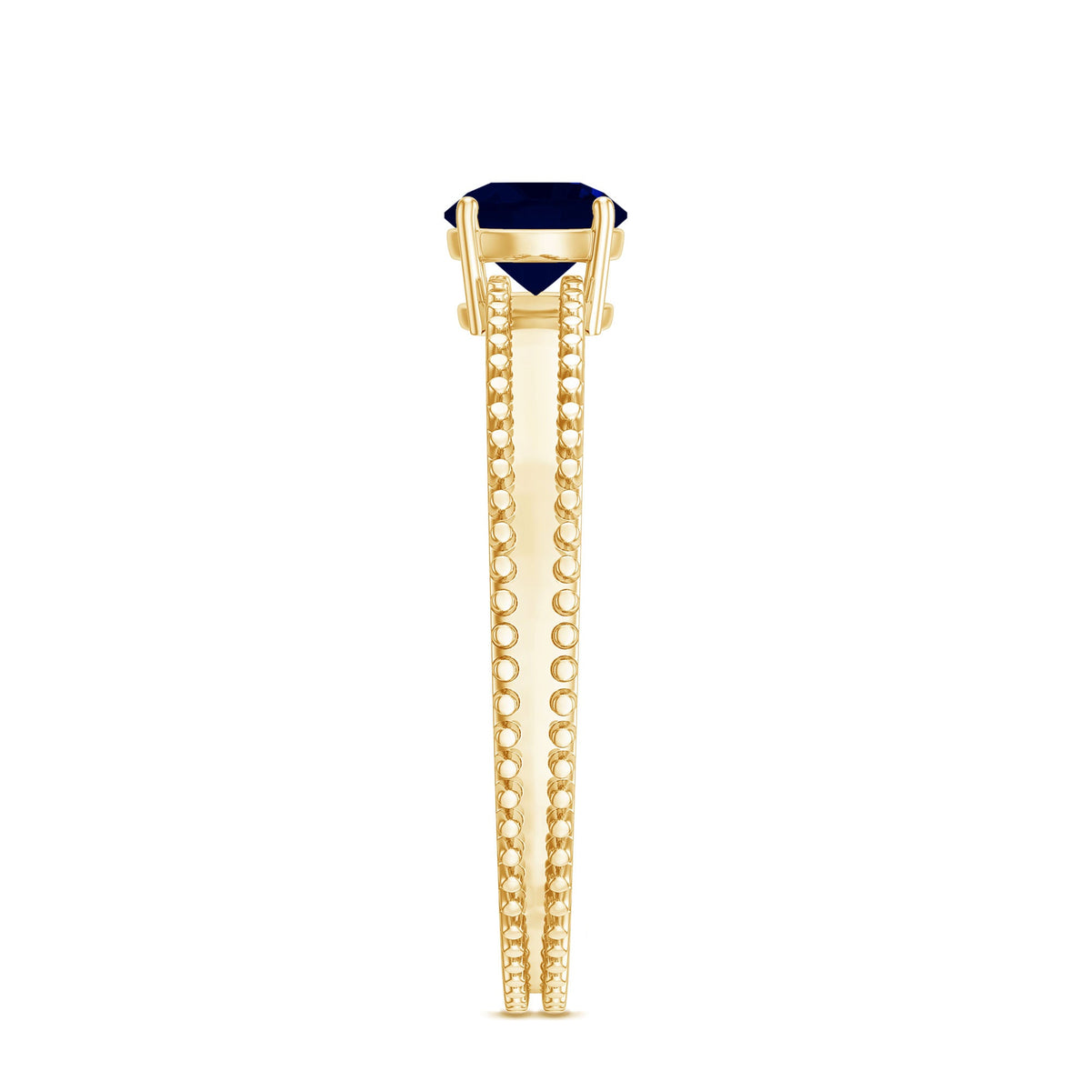 Certified 0.95 Carat Solitaire Blue Sapphire Birthstone Ring for Women
