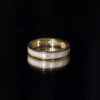 Channel Set Princess Cut Moissanite Eternity Band Ring