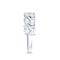 Round Moissanite Infinity Wedding Band for Women