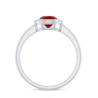 Bezel Set Lab Created Ruby Solitaire Promise Ring