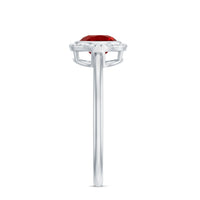 Bezel Set Lab Created Ruby Solitaire Promise Ring