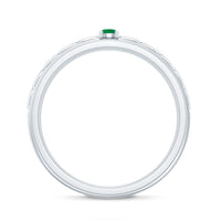 Certified Emerald Vintage Inspired Designer Band Ring