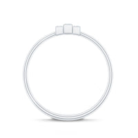 Minimalist Baguette Cut Moissanite 3 Stone Promise Ring