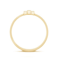 Minimalist Baguette Cut Moissanite 3 Stone Promise Ring