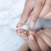 Certified Bezel Set Moissanite Eternity Band Ring