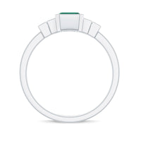 Certified Lab Grown Emerald Diamond Art Deco Engagement Ring
